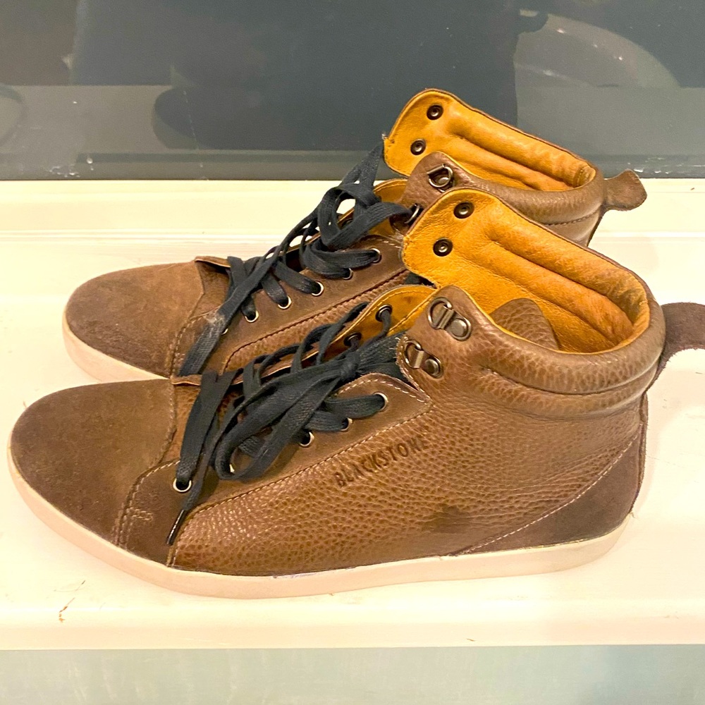 Blackstone brown leather high top shoes Size 44